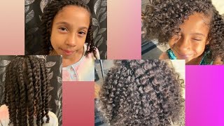 Flat twist|Twist out|Little girls twist out|wet hair twist out|naturally curly hair twist out