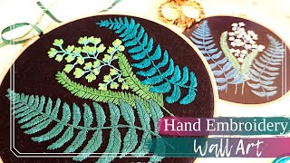 Hand Embroidery Wall Art | 5 Easy Embroidery Stitches | Trying an Embroidery Kit