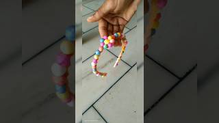 DIY hairband with thermacol beats #hairband #shorts #5minutecrafts #thermacol #newideas #design