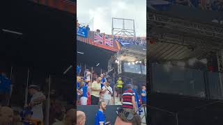 Rangers and Eintracht Frankfurt fans invading Seville City. UEFA Europa League Final 2022