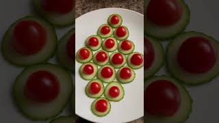 Super Salad Cutting &Decoration Hack#Cucumber &Tomato Salad #Fruitart#Salad Carving#Shorts#Ytshorts#