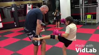 Diamond in the rock - 11 year old Sara on pads with her coach Miša Bačulov