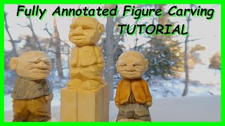 How to Wood Carve a Small Figure - a FUN Step-By-Step Tutorial for Beginners