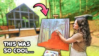 I Painted at a Luxury CABIN in the WOODS...