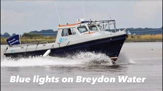 Blue lights on Breydon Water