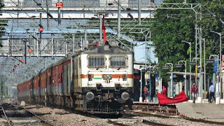 Delhi Sarai Rohilla - Indore Spl. Leads by BRC WAP-7 Skipping Gurgaon at 110 Kmph || Indian Railways