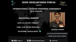 Keynote Address by Maj Gen Dr. Rajan Kochhar | International Counter-Terrorism Conference 2022