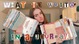 what to write in your journal 📖