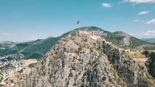 Amasya'nın Muhteşem Kalesi'nin Hem Gece Hem Gündüz Havadan Görüntüsü