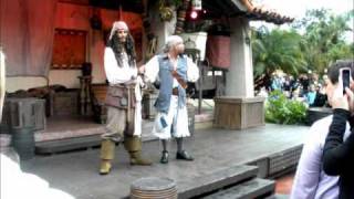 Captain Jack Sparrow in the Pirate Tutorial- Magic Kingdom