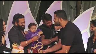 Darshan BOSS visit | Reshab Shetty Daughter Birthday party|#dboss #subscribe #kaatera #youtubeshorts