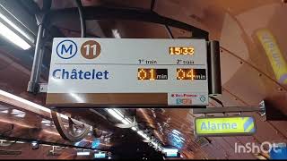 [RATP]SIEL Annonce Sonores "Direction Chatelet prochaine train dans 1 min le suivant dans 7 min"