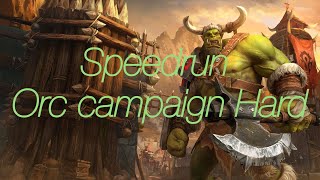 Warcraft 3 Orc Campaign Hard Speedrun IGT 38:32  WR