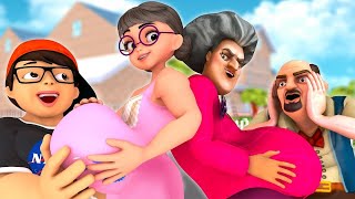 When Miss T was Pregnant | Love Story | Scary Teacher 3D | Stone Age Teacher