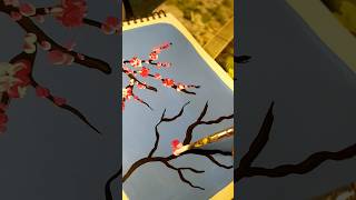 How to paint cherry blossom #acrylicpainting#shorts