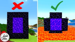 How to Make a Nether Portal without Obsidian / Diamond Pickaxe | Speedrunners Tutorial | Fast