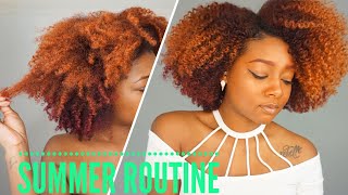 Dry Frizzy Natural Hair Regimen | Seasonal Natural Hair & Scalp Routine For Summer