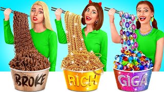 Rich vs Poor vs Giga Rich | Crazy Food Challenge by Candy Show