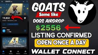 Goats Airdrop listing date - claim your tokens before listing date - goats airdrop guide | #goats​