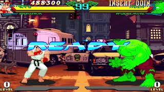 Marvel Super Heroes Vs. Street Fighter: Ryu/Sakura Playthrough