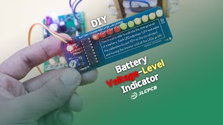 How to Make Battery Voltage-Level Indicator  | DIY Battery Voltage Checker | JLCPCB REVIEW