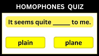 Easy English Homophones Test | Grammar Quiz and Answer