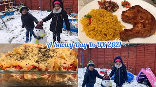 A snowy day in uk vlog 2021|| cheese nachos recipe by Zara Inspiration || Bangla vlog ||