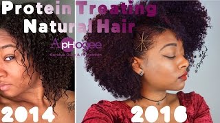 How To & Best Protein Treatment for Natural Hair! + Transformation Pics | ApHogee