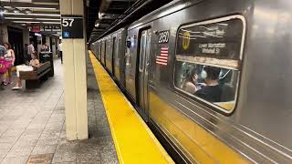 4K⁶⁰: Queens bound MIXED R68/R68A W at 57 St-7 Av (2850/5104)