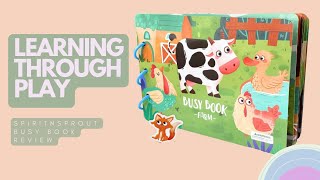 Learning Through Play! SpiritNSprout Farm Busy Book Review: Hours of Educational Entertainment!