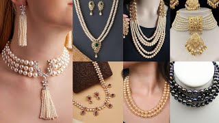 New Pearl Necklace Collections // Pearl Jewellery Sets // Pearl Necklaces & Pendants Designs Ideas