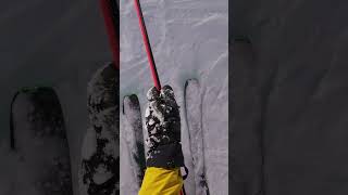 Capucin Couloir Absail on Skis