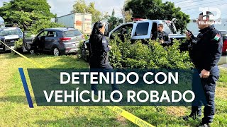 Detienen a hombre con un auto robado tras una persecución en Tlaquepaque