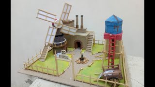 cardboard windmill model