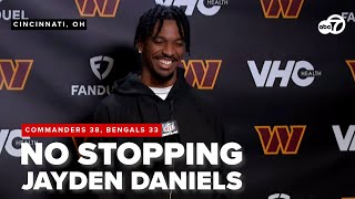 Commanders QB Jayden Daniels had a near-flawless game on MNF