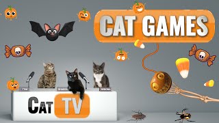 CAT Games ТВ | 🎃 Жуткое мурлыканье для кошек и любителей кошек! | Видео для кошек для просмотра | 😼👻