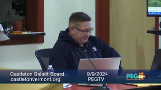 Castleton Select Board - September 9, 2024