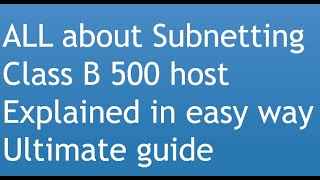 subnetting in computer networks | subnetting tutorial for beginners