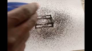 Magnetic field lines between two bar magnets | Magnetism | Magnetic fields illustrations