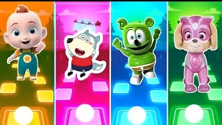 Paw Patrol 6 VS Chase VS Rocky VS Marshall Rubble 👀 HD 🤫 Tiles Hop EDM Rush