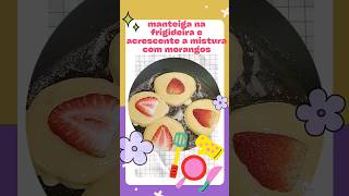 A MELHOR PANQUECA FIT DE MORANGO 🍓/ #shortvideo #panqueca #panquecafit