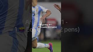 Argentina 🇦🇷 1 - 1 🇪🇨 Ecuador (4-2 pens)