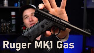 Страйкбольный пистолет KJW Ruger MK1 Gas GNB Black