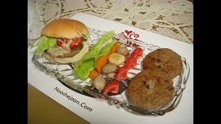 همبرگر گوشت و قارچ ویژه مناسب برای رژیم کتوژنیک | Mince beef and mushroom burger