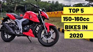 Top 5 Bikes under 150 160 cc in India 2020