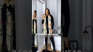 3 formas de usar cachecol 🧣 #cachecol #dicasdemodafeminina #modaeestilo #lookdeinverno