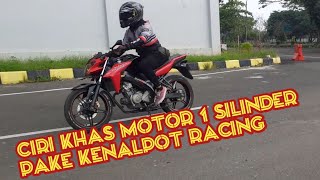 Yamaha vixion test ride pake kenalpot racing . ciri khas motor 1 silinder pake kenalpot racing