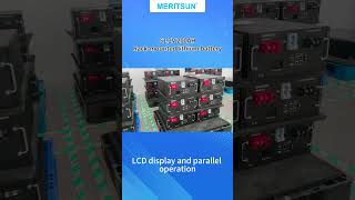 MeritSun 51.2V rack-mounted lithium battery LCD and parallel communication display