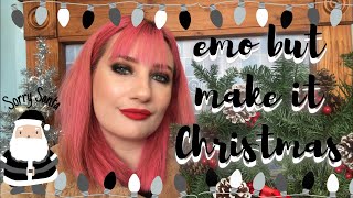 Black Smokey Eye But Make It Christmas | Christmas Make Up Look