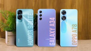 Honor 90 Lite 5g vs Samsung Galaxy A34 5g vs Oppo A78 5g: Which one is best?